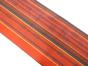 縞に組紐模様織出し名古屋帯